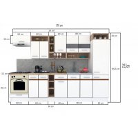 Bucatarie COSSY NEW 310 B2 Stejar Sonoma